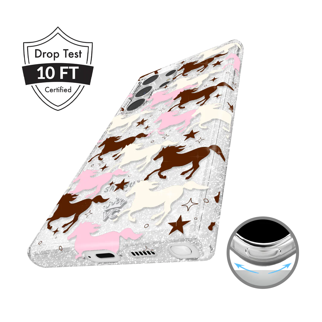 Pink Pony Glitter Samsung Case - Image 40
