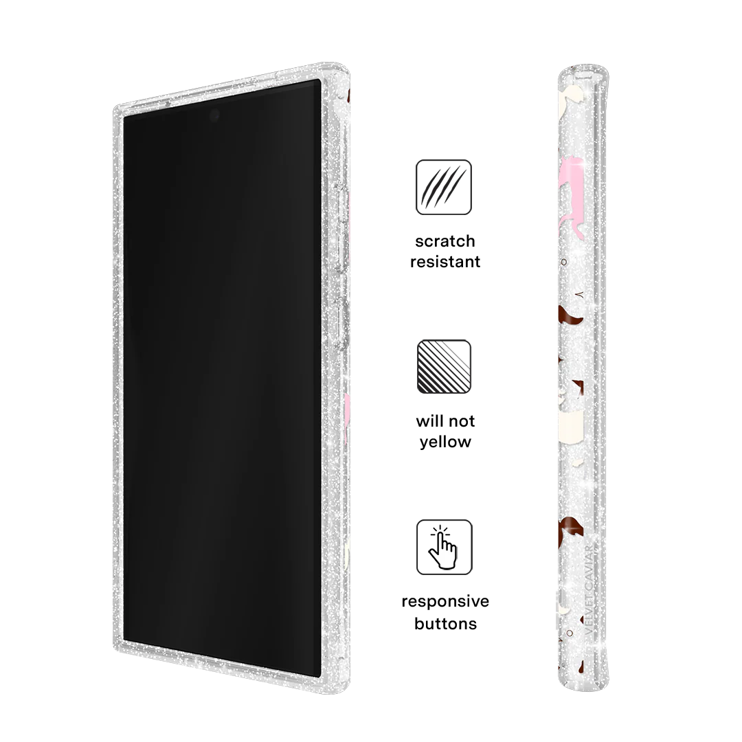 Pink Pony Glitter Samsung Case - Image 41
