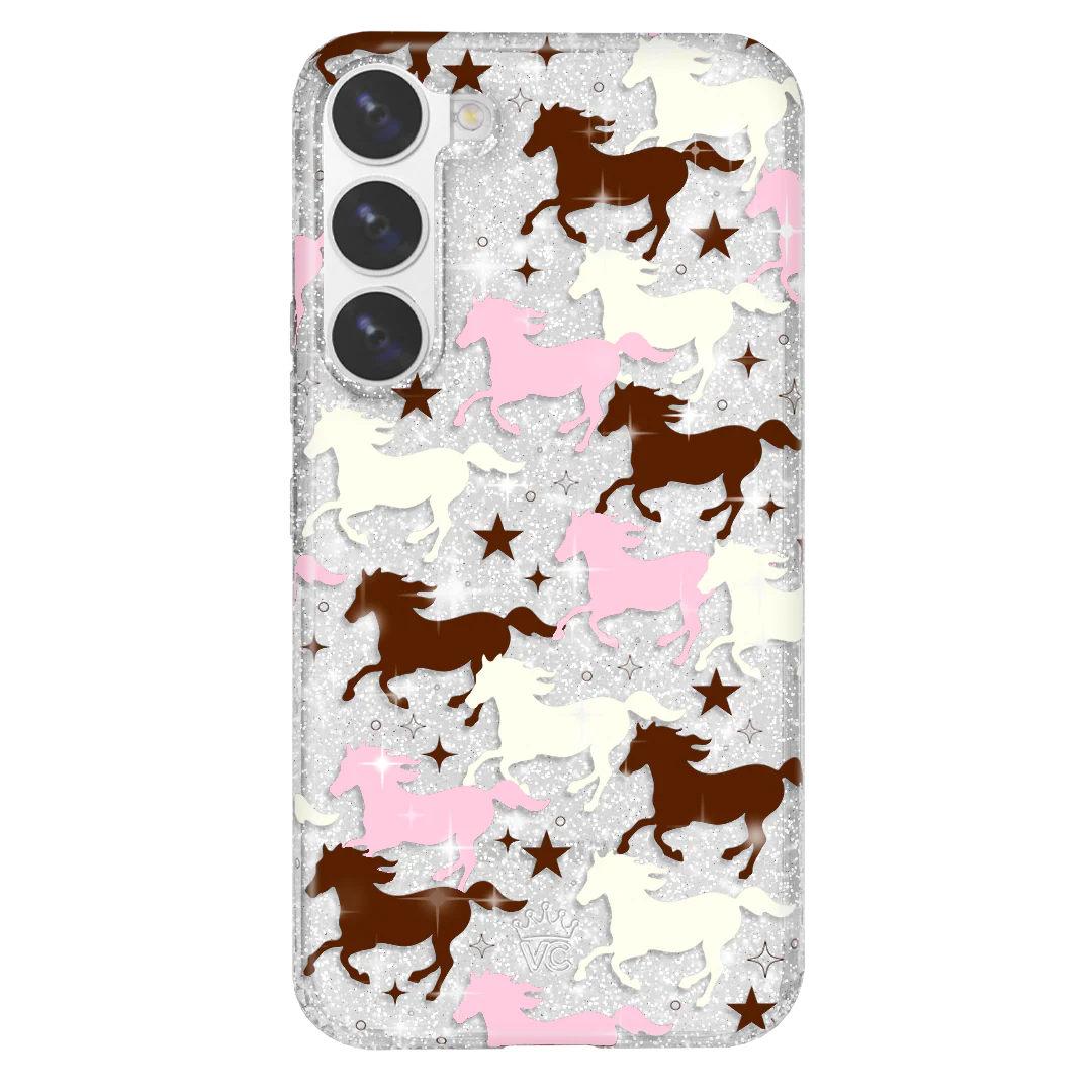 Pink Pony Glitter Samsung Case - Image 50