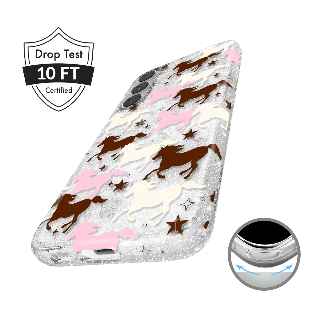 Pink Pony Glitter Samsung Case - Image 54