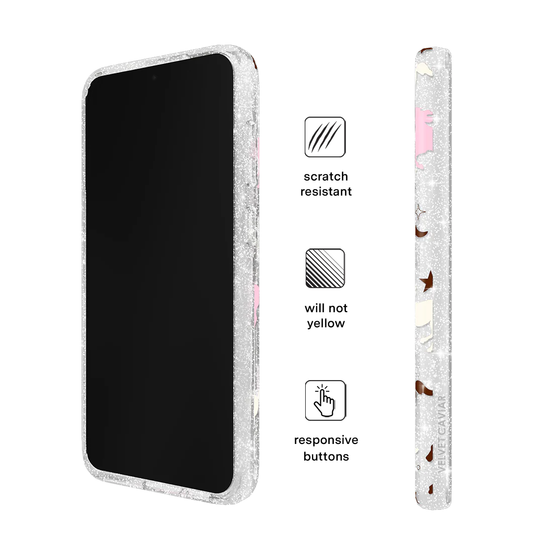 Pink Pony Glitter Samsung Case - Image 55