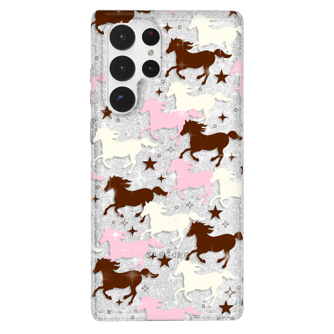 Pink Pony Glitter Samsung Case - Image 57