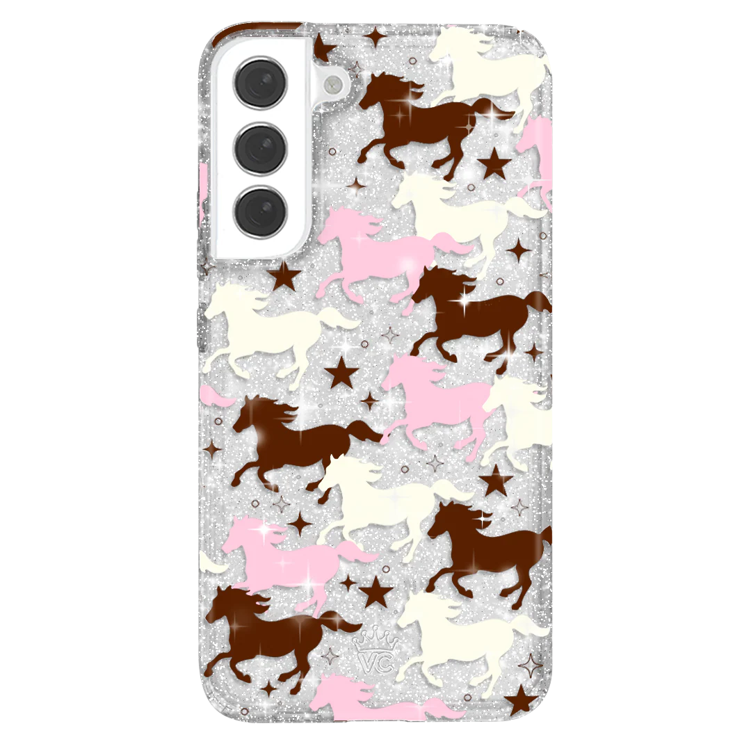 Pink Pony Glitter Samsung Case - Image 64