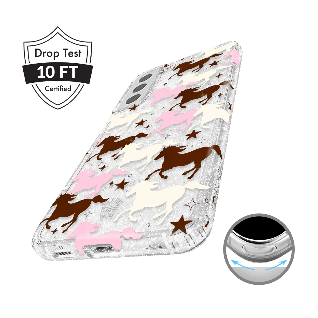 Pink Pony Glitter Samsung Case - Image 68