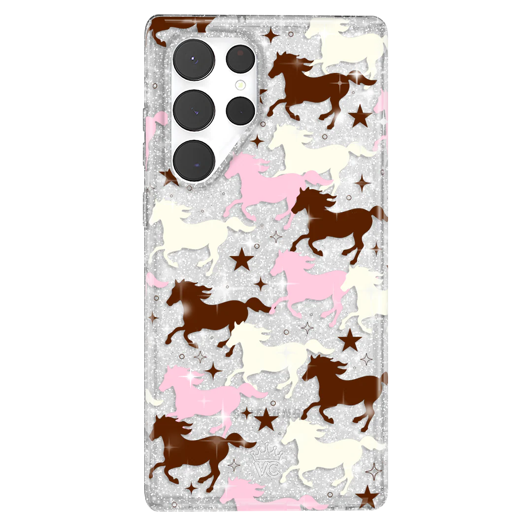 Pink Pony Glitter Samsung Case - Image 78