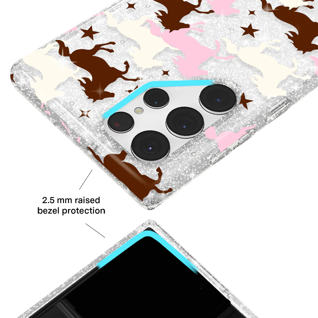 Pink Pony Glitter Samsung Case - Image 80