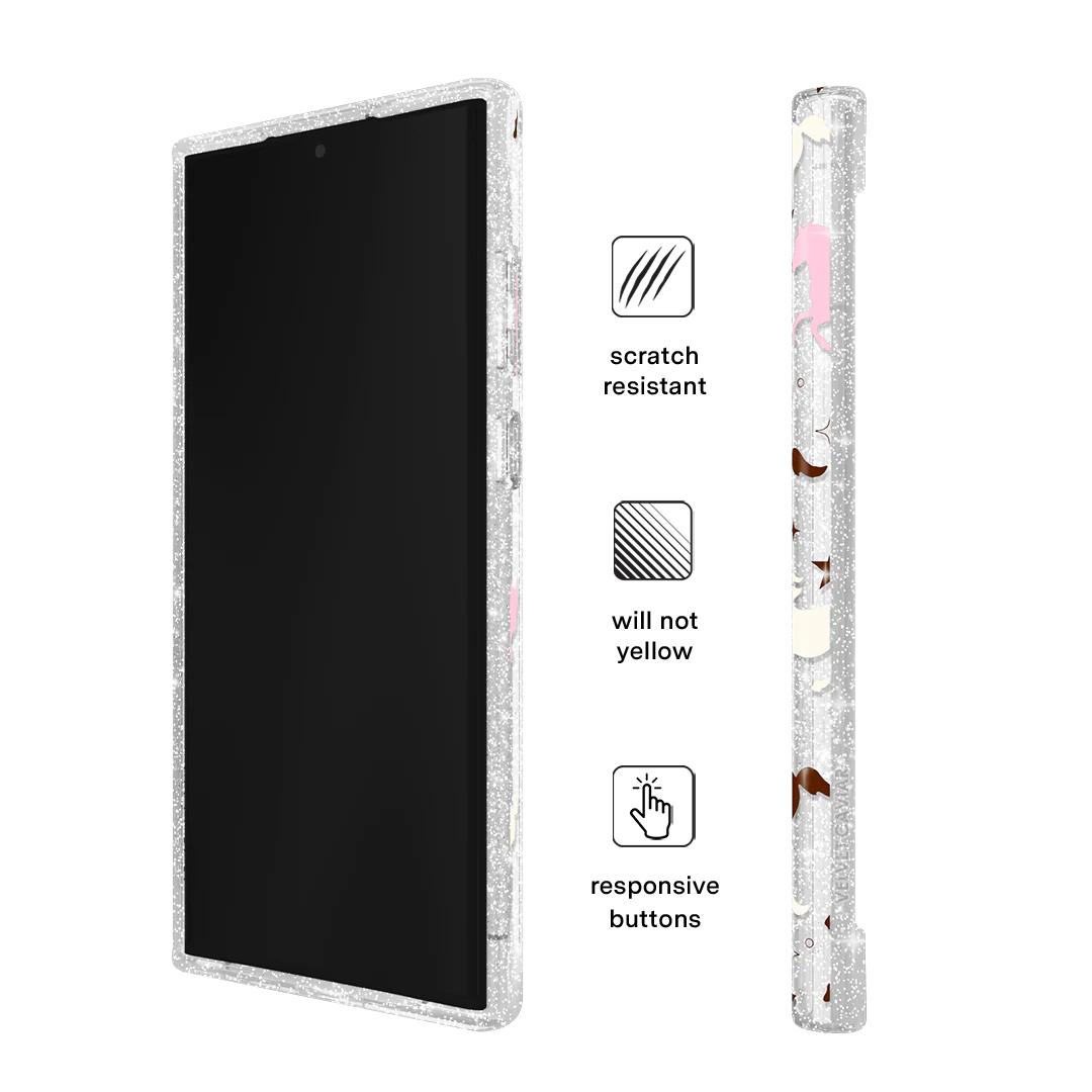 Pink Pony Glitter Samsung Case - Image 83