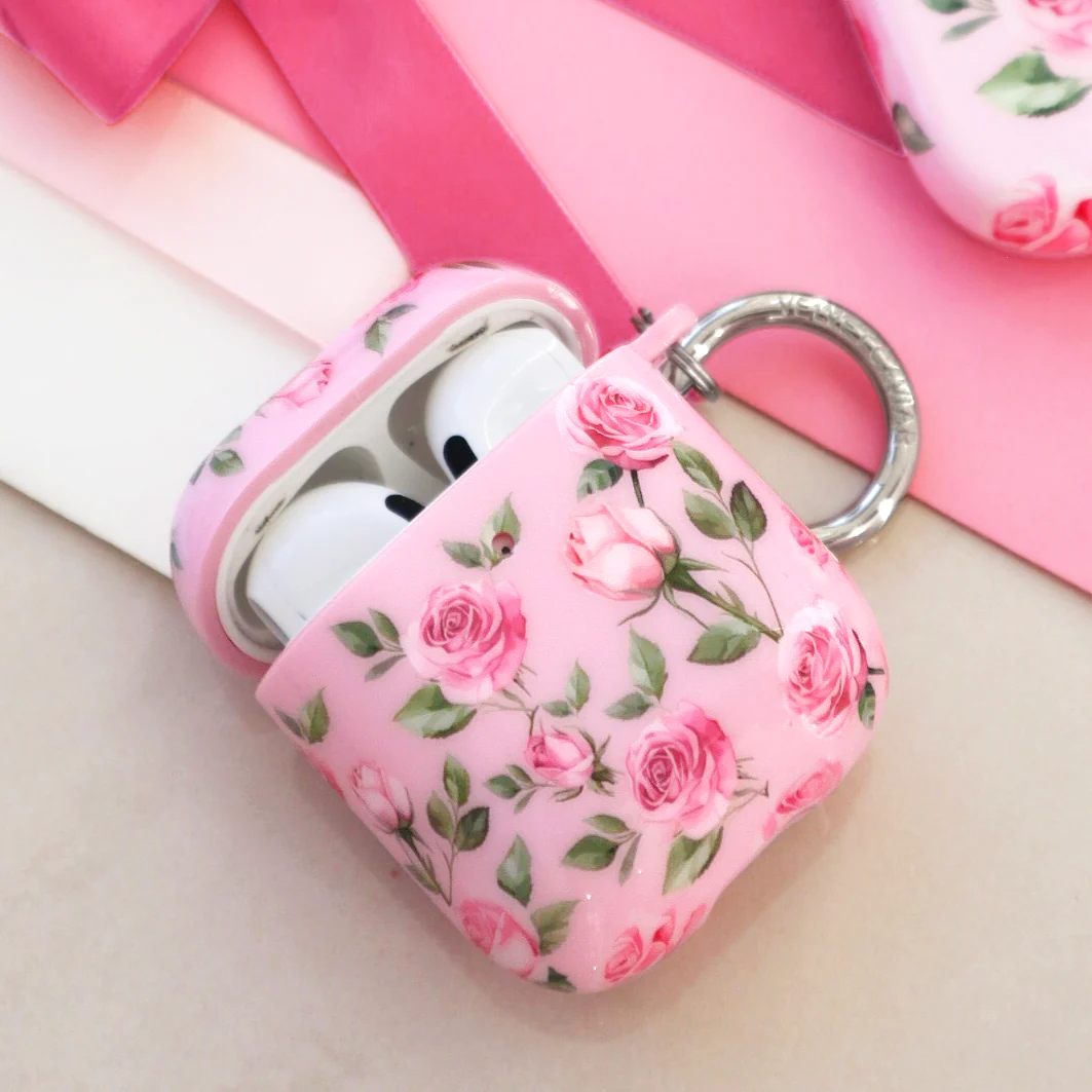 Baby Pink Roses AirPod Case - Image 2