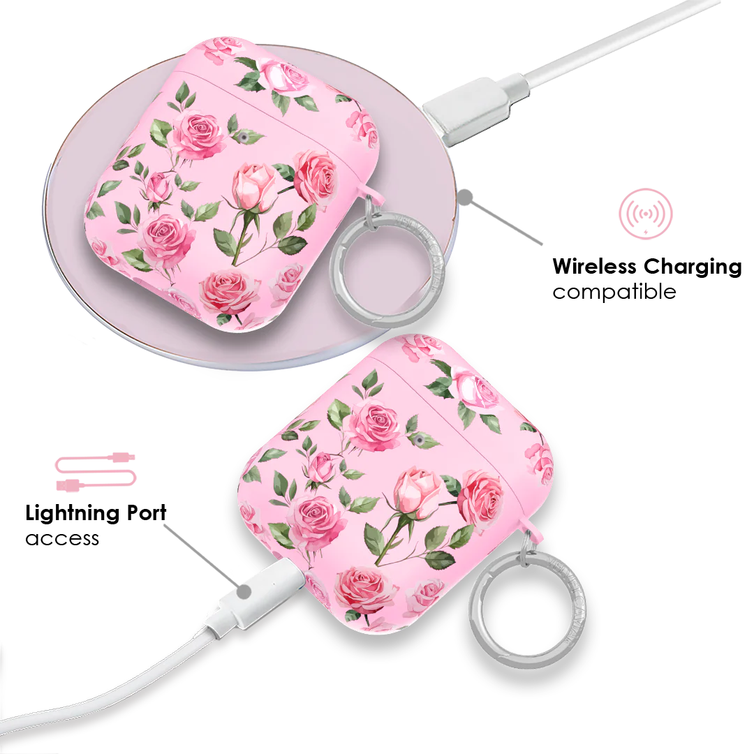 Baby Pink Roses AirPod Case - Image 4