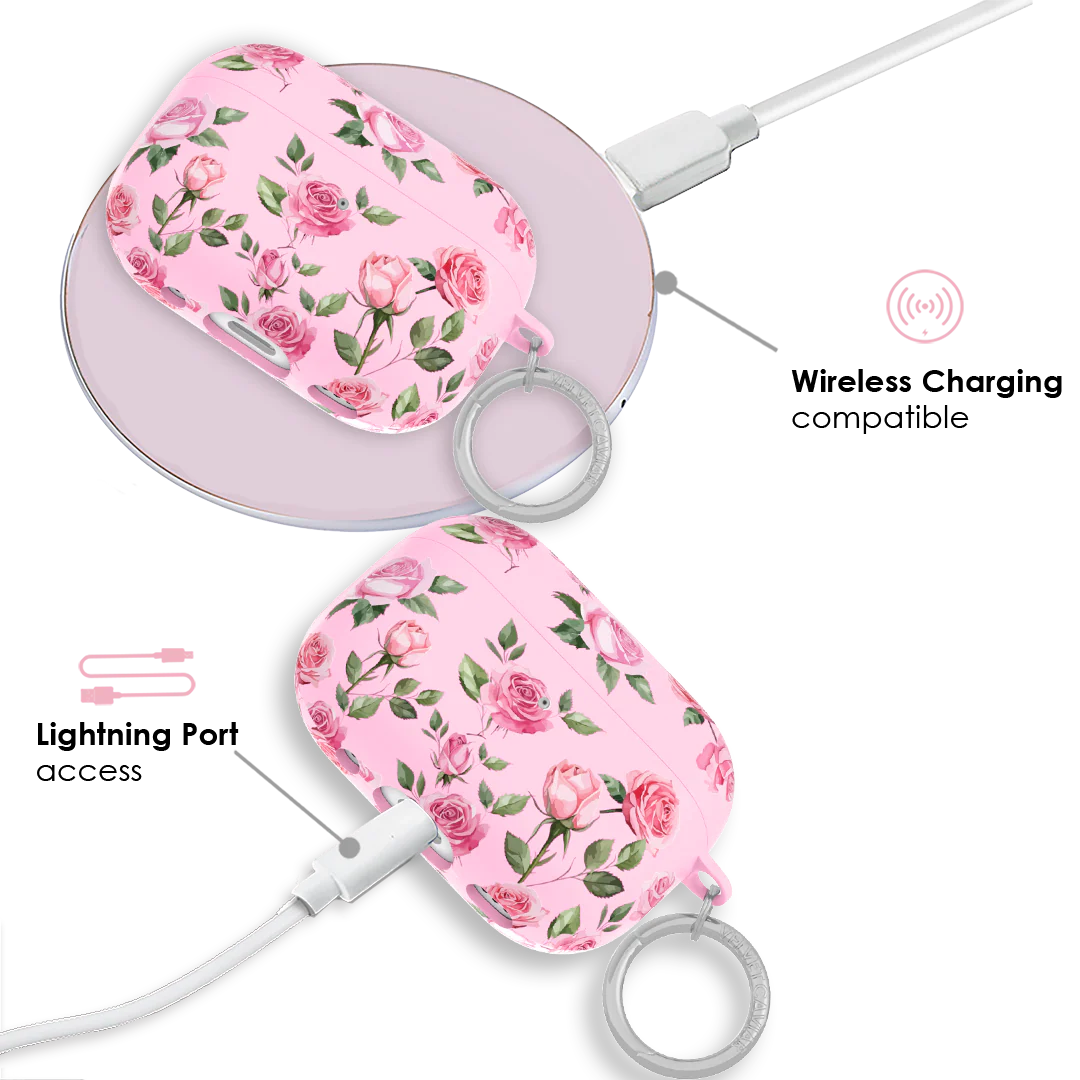 Baby Pink Roses AirPod Case - Image 9