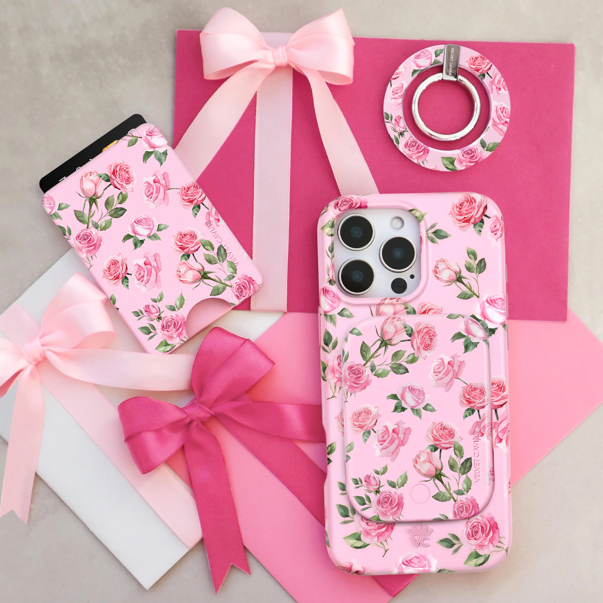 Baby Pink Roses MagSafe Battery Power Pack - Image 2