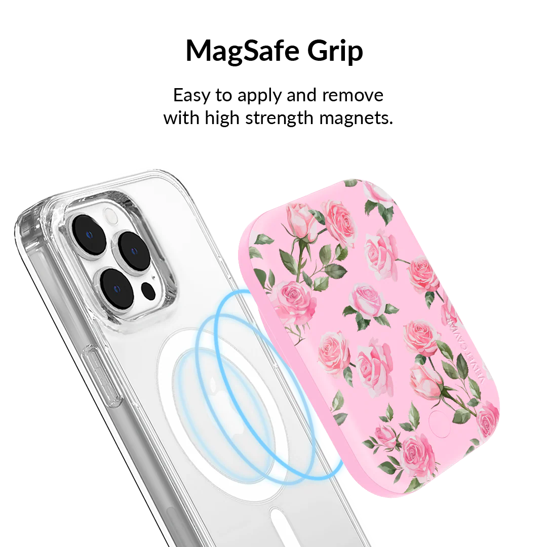 Baby Pink Roses MagSafe Battery Power Pack - Image 4