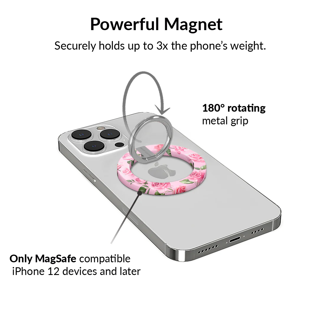 Baby Pink Roses MagSafe Grip Ring - Image 3