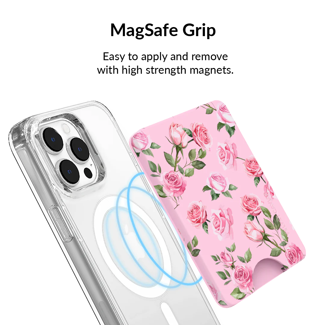 Baby Pink Roses MagSafe Wallet - Image 4