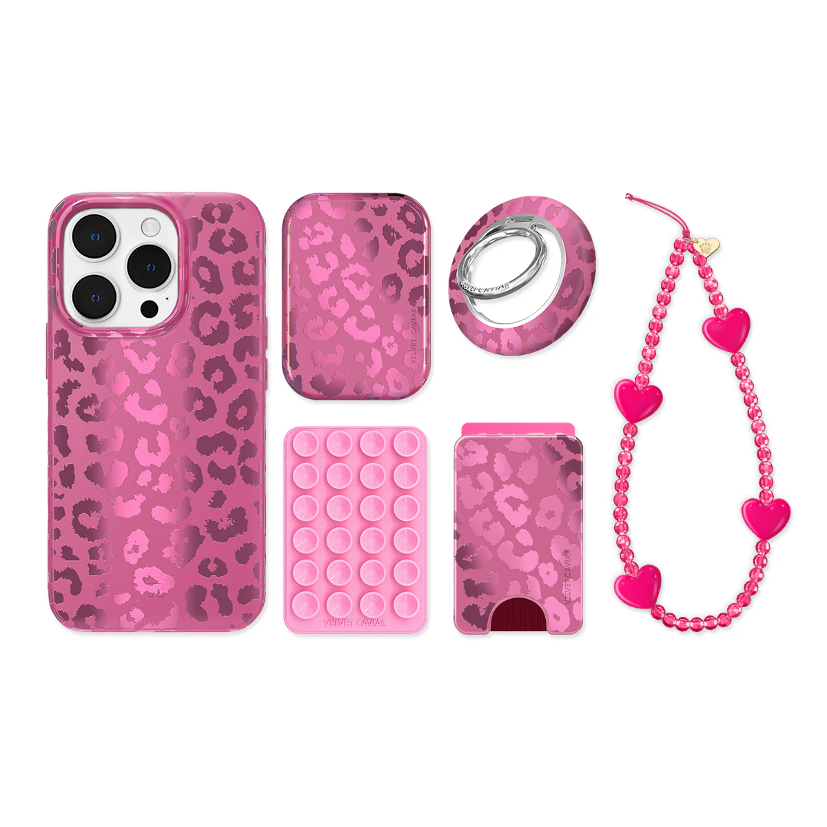 Pink Ruby Leopard iPhone Bundle Set - Image 11