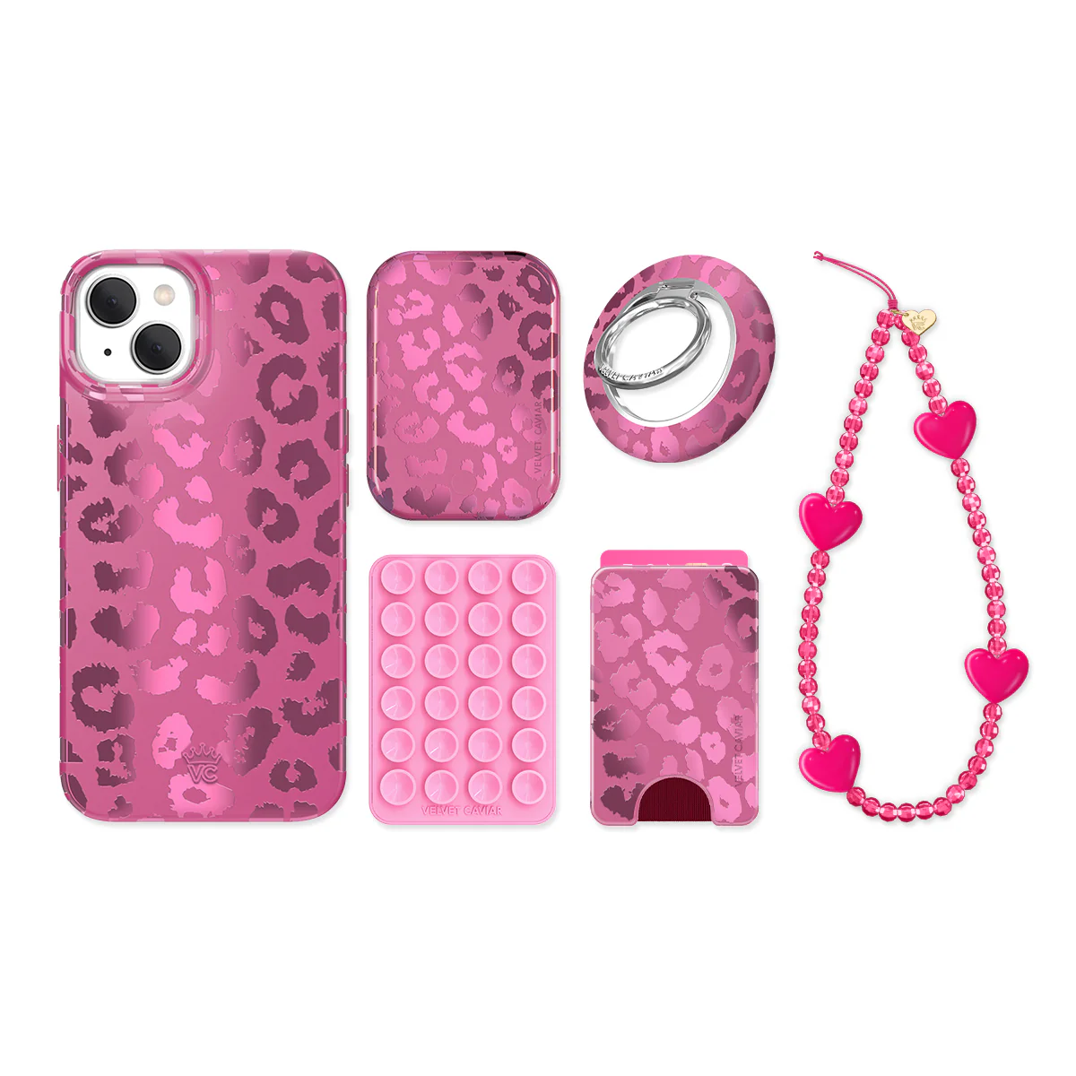 Pink Ruby Leopard iPhone Bundle Set - Image 13