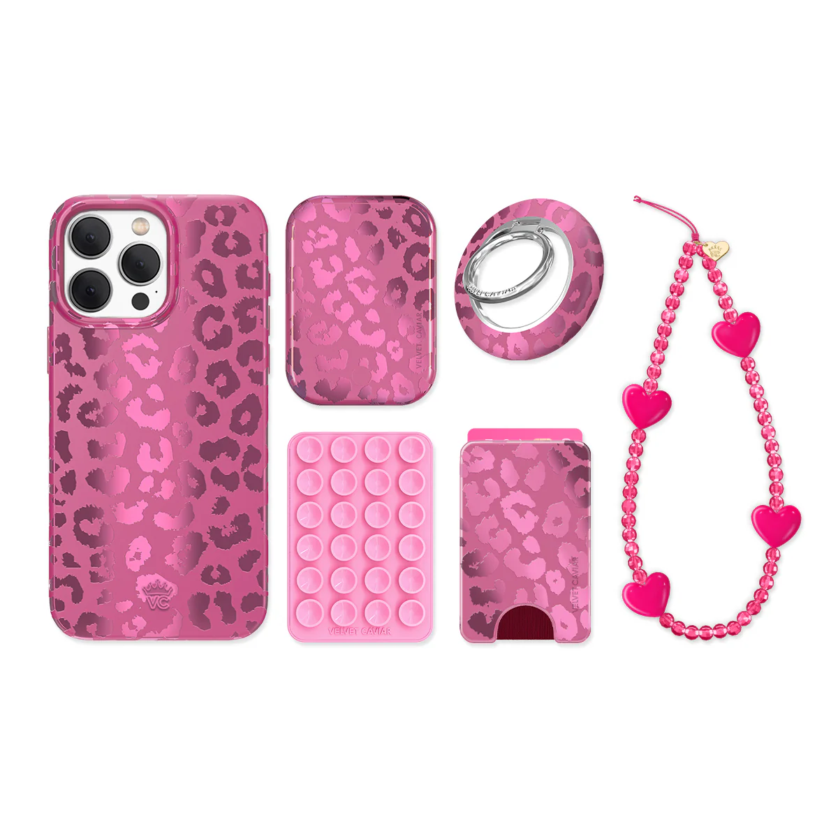 Pink Ruby Leopard iPhone Bundle Set - Image 14
