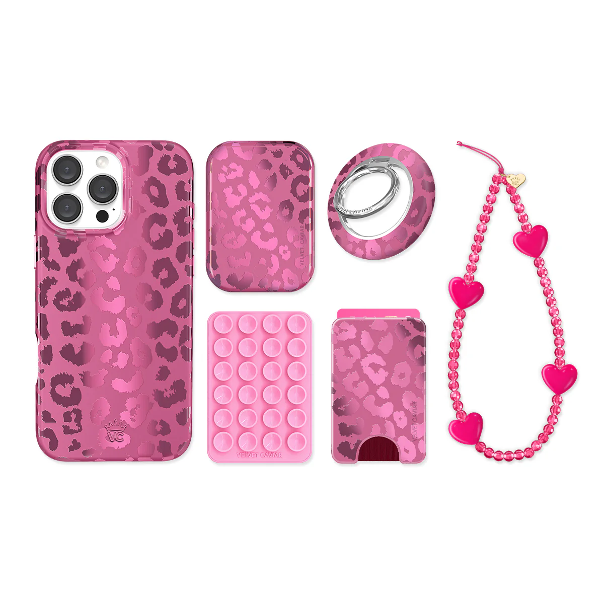 Pink Ruby Leopard iPhone Bundle Set - Image 18