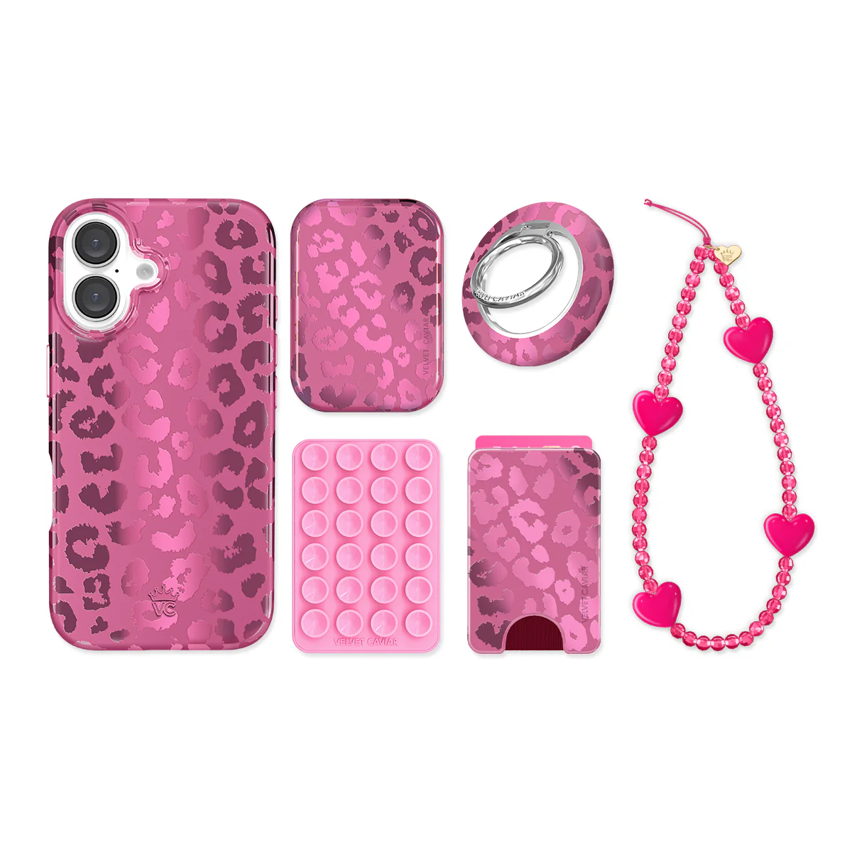 Pink Ruby Leopard iPhone Bundle Set - Image 20