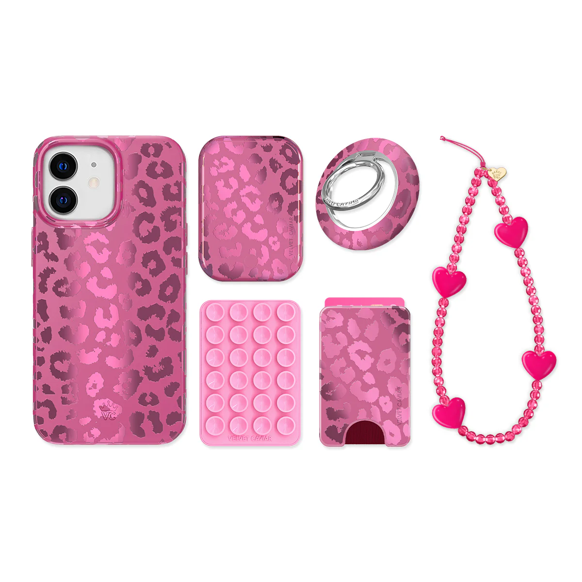 Pink Ruby Leopard iPhone Bundle Set - Image 4