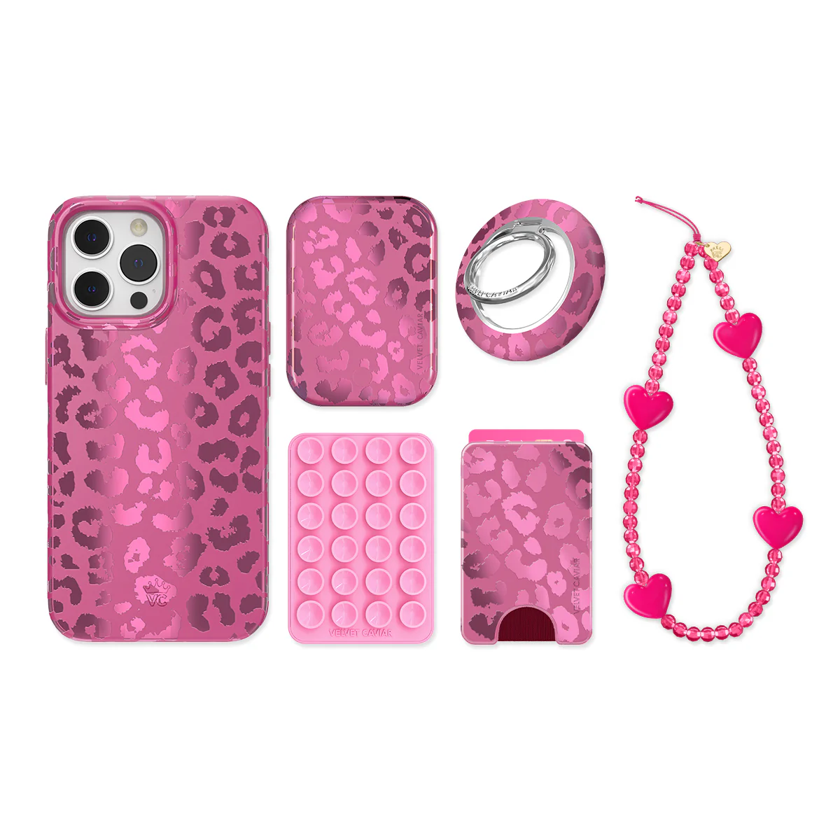 Pink Ruby Leopard iPhone Bundle Set - Image 6