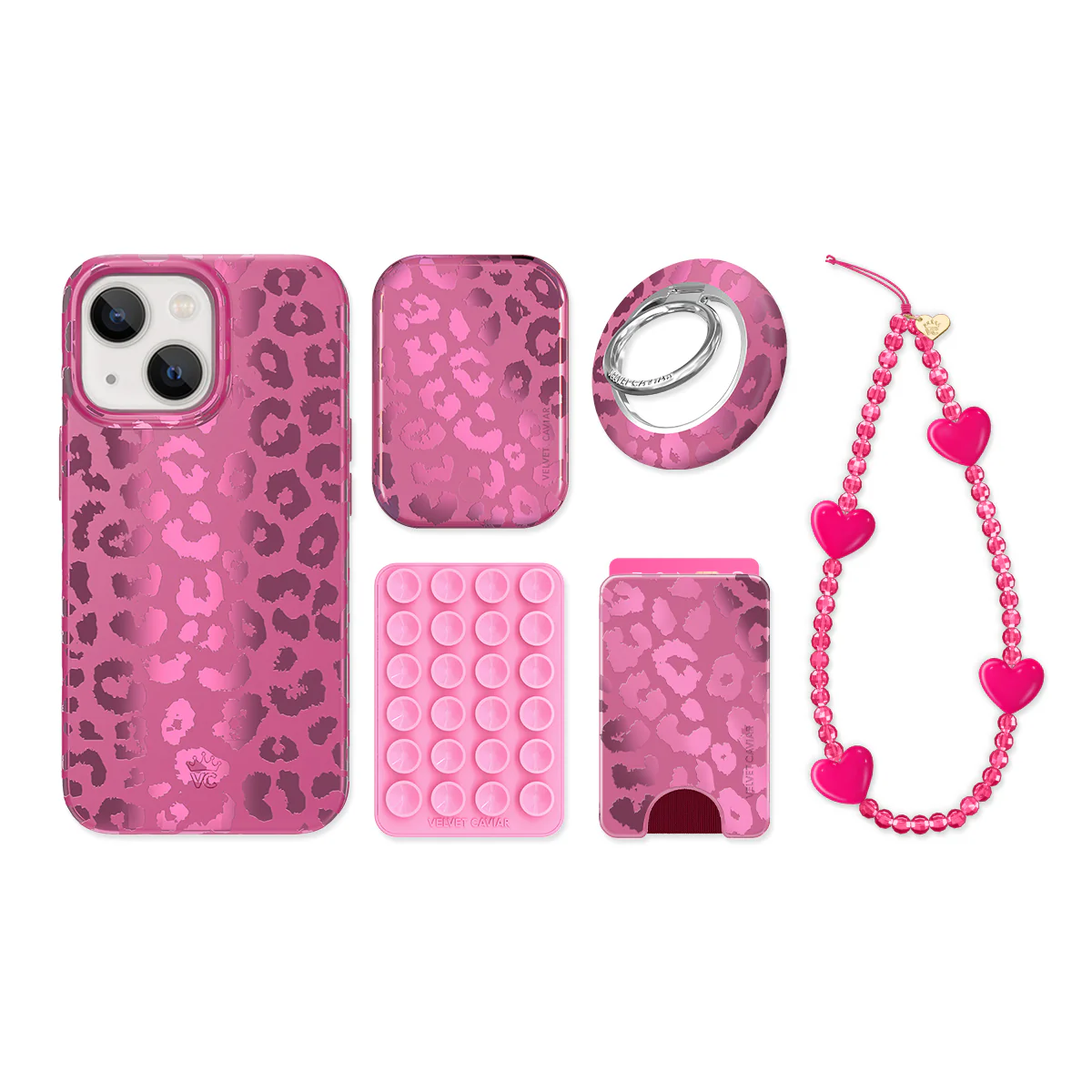 Pink Ruby Leopard iPhone Bundle Set - Image 8