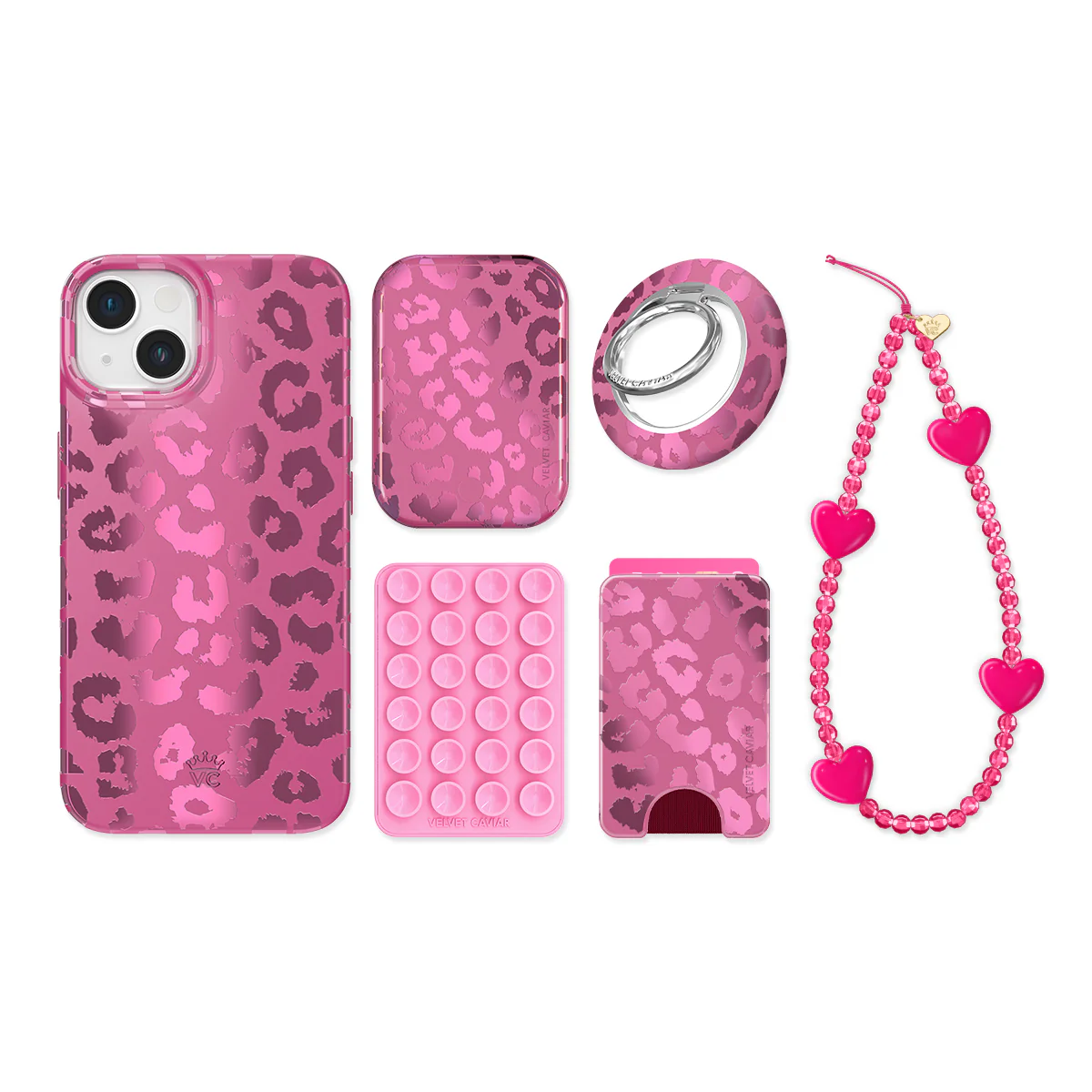 Pink Ruby Leopard iPhone Bundle Set - Image 9
