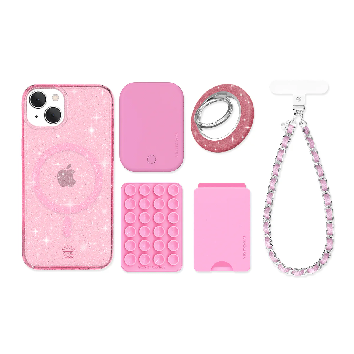 Pink Stardust Glitter iPhone Bundle Set - Image 14