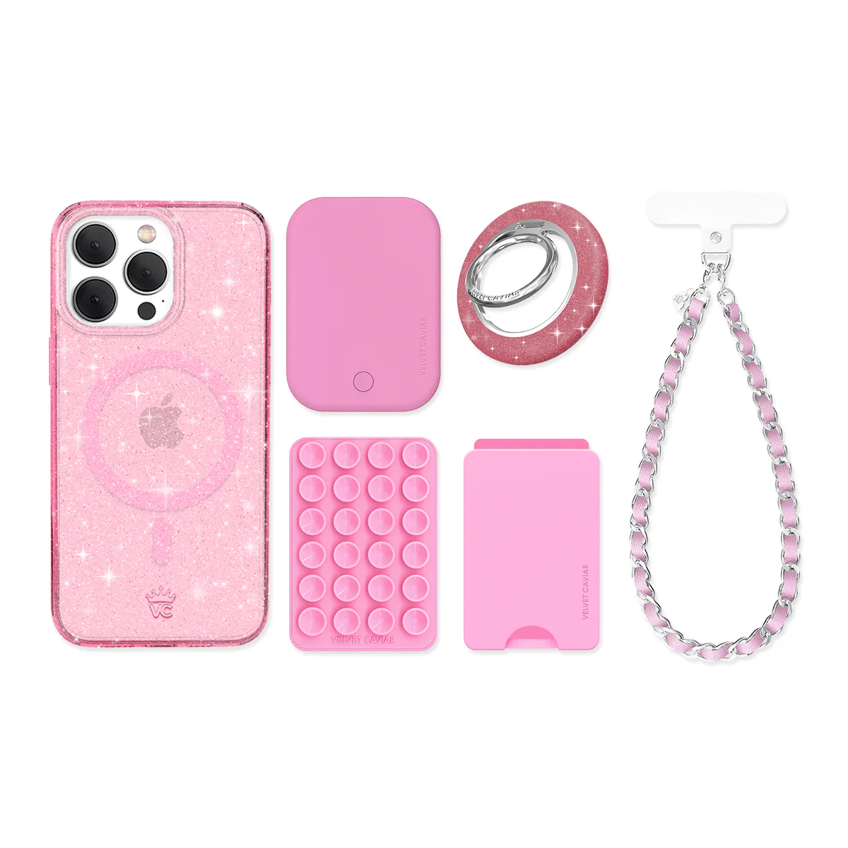 Pink Stardust Glitter iPhone Bundle Set - Image 16