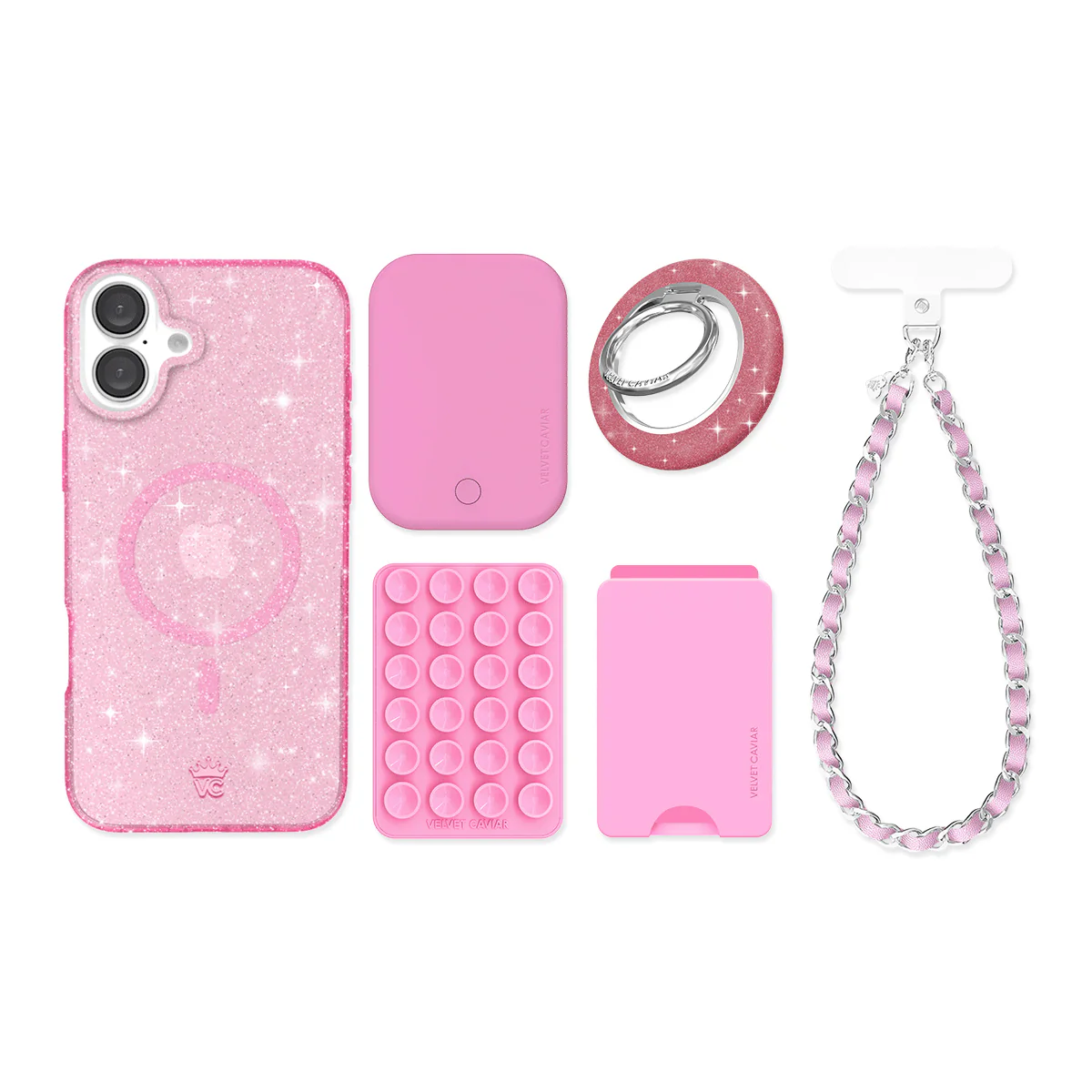 Pink Stardust Glitter iPhone Bundle Set - Image 18