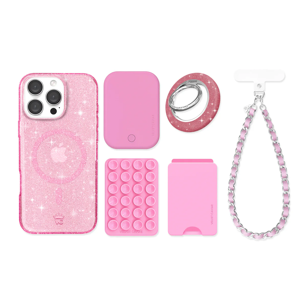 Pink Stardust Glitter iPhone Bundle Set - Image 19