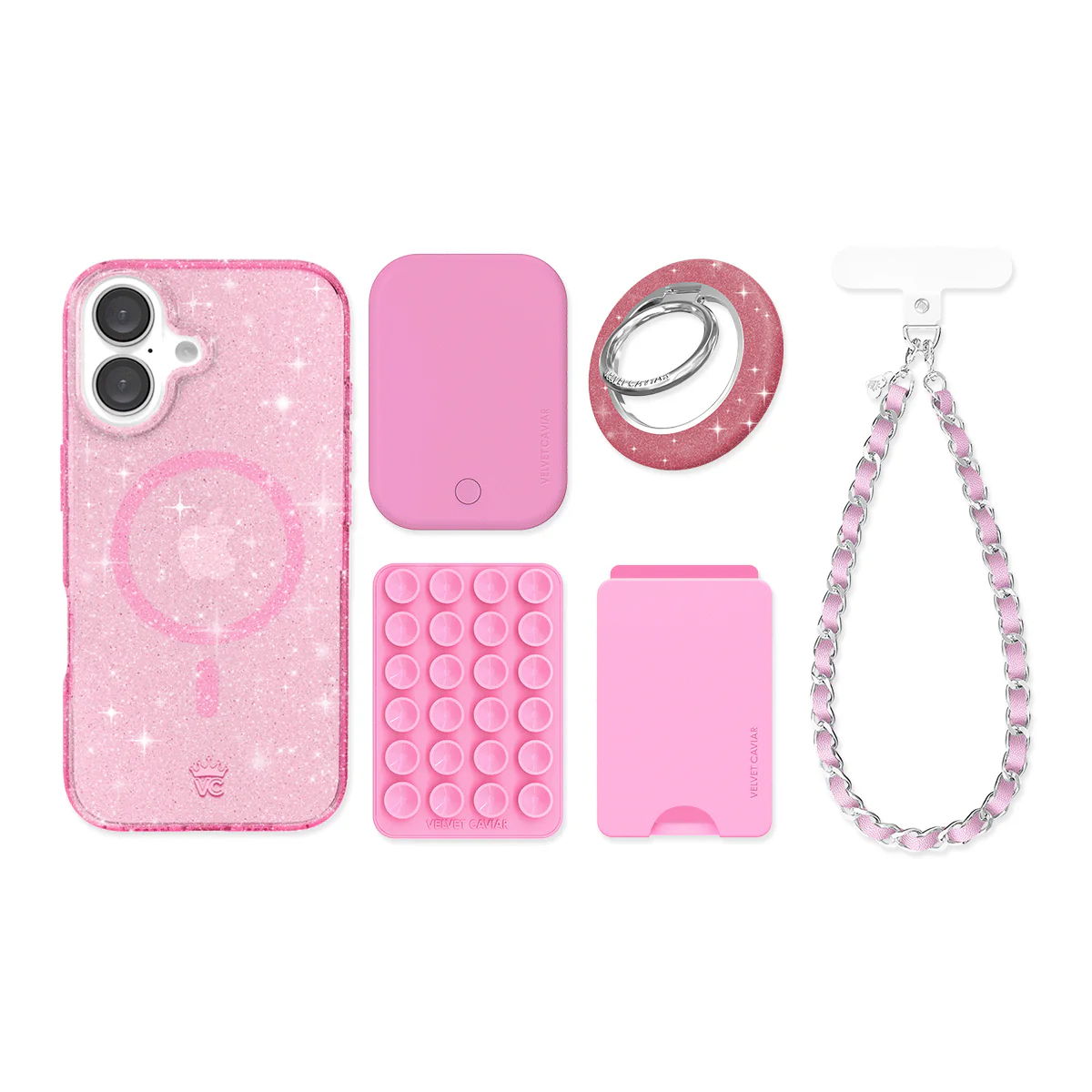 Pink Stardust Glitter iPhone Bundle Set - Image 21