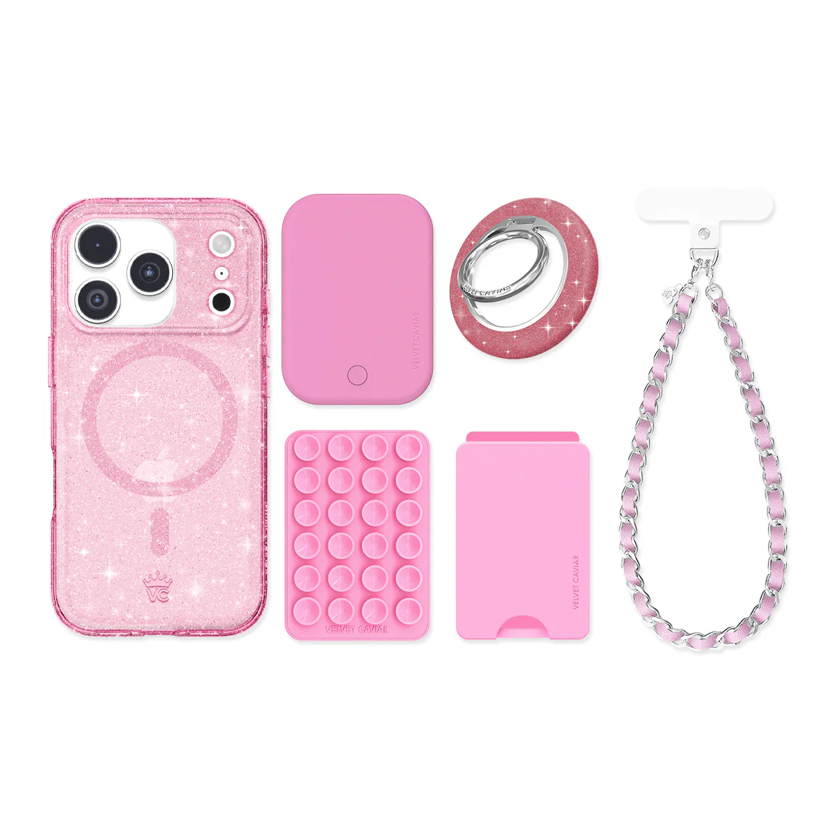 Pink Stardust Glitter iPhone Bundle Set - Image 23