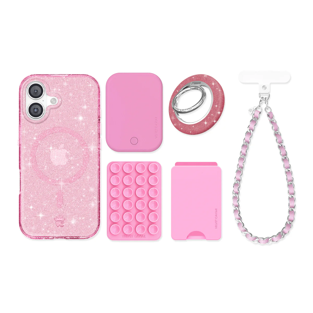 Pink Stardust Glitter iPhone Bundle Set - Image 24
