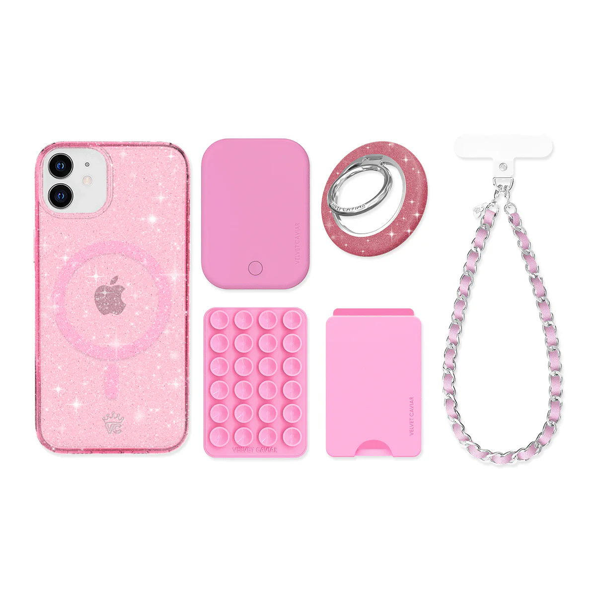 Pink Stardust Glitter iPhone Bundle Set - Image 3