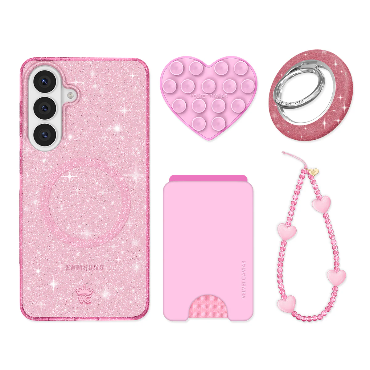 Pink Stardust Glitter Samsung Bundle Set - Image 2