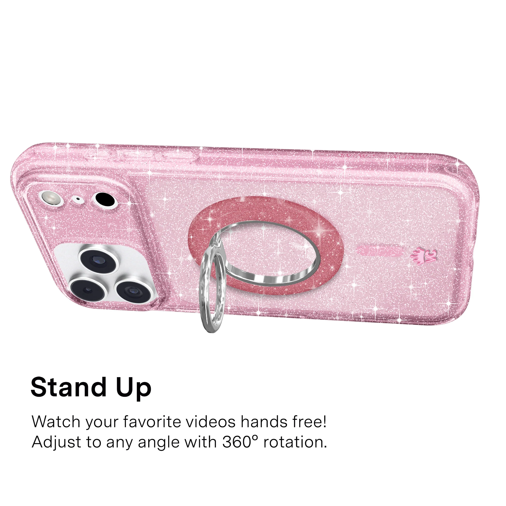 Pink Stardust Glitter MagSafe Grip Ring - Image 4