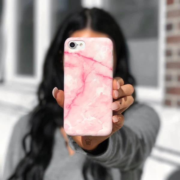 Pink Streak Marble iPhone Case - Image 38