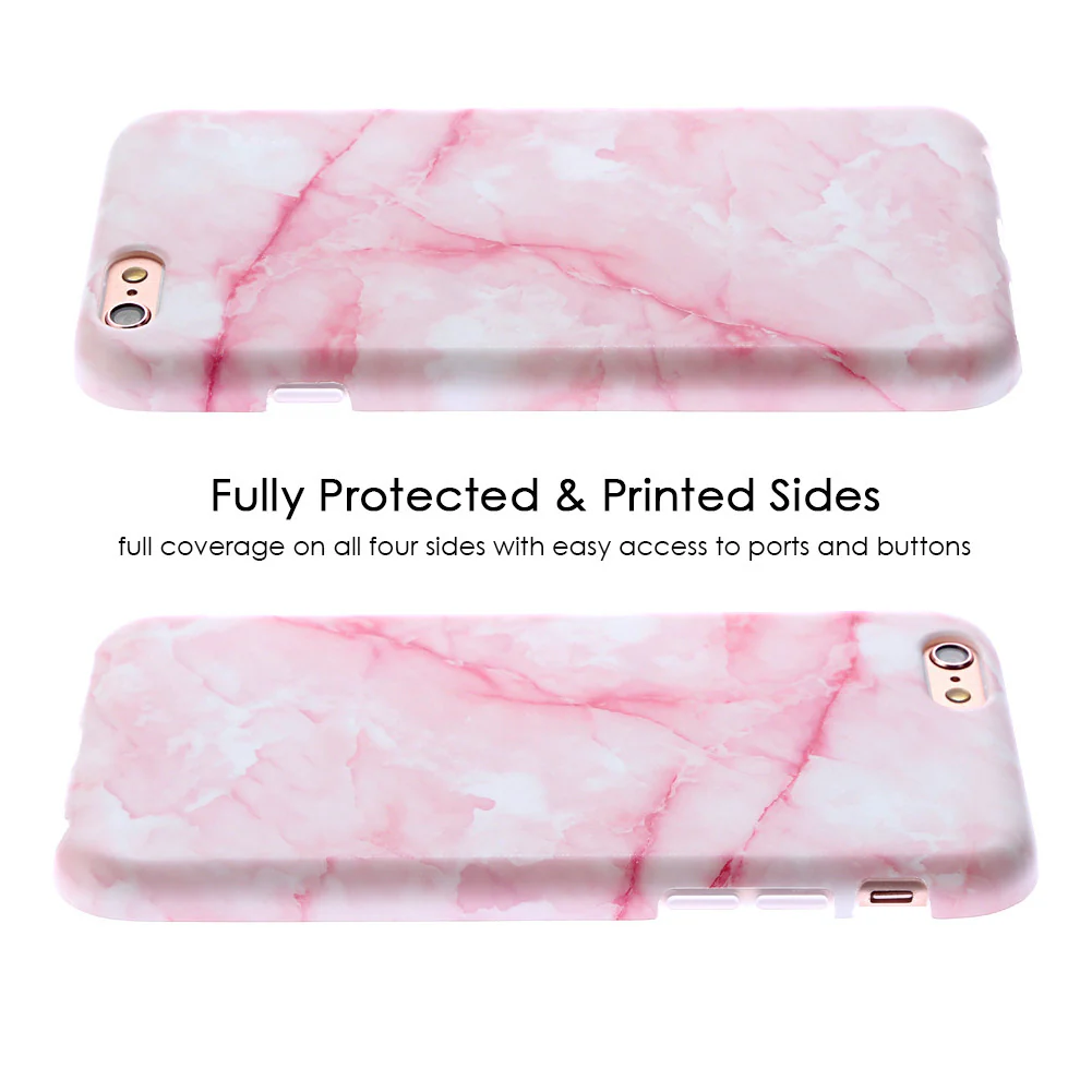 Pink Streak Marble iPhone Case - Image 4