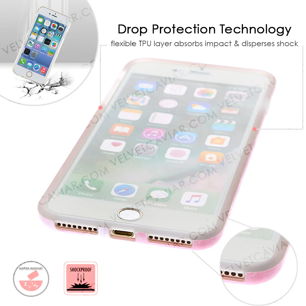 Pink Streak Marble iPhone Case - Image 5