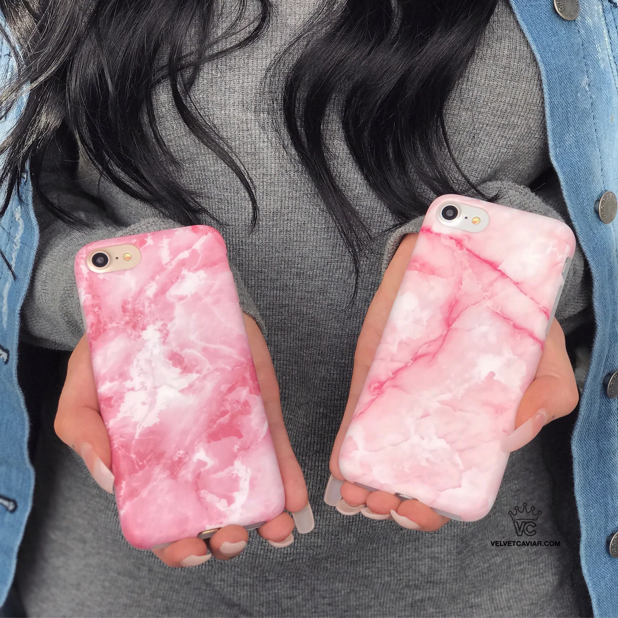 Pink Streak Marble iPhone Case - Image 6