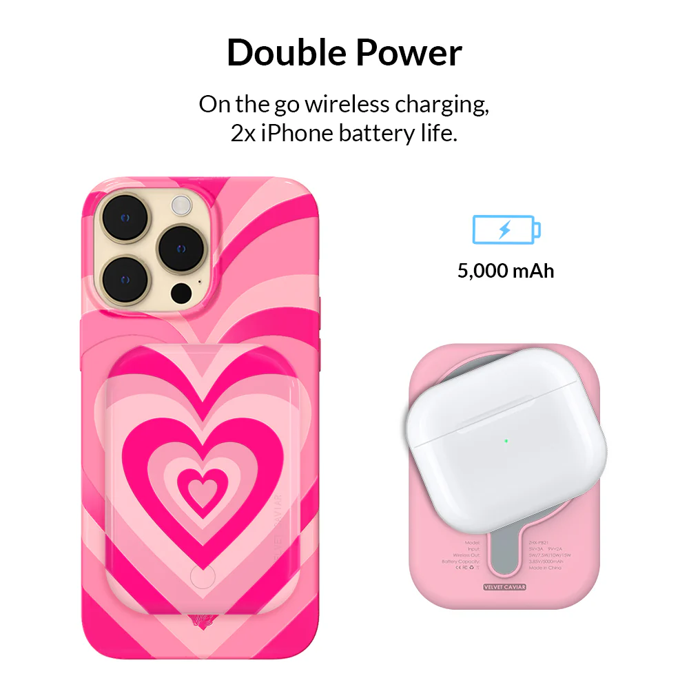 Pink Sweethearts MagSafe Battery Power Pack - Image 3