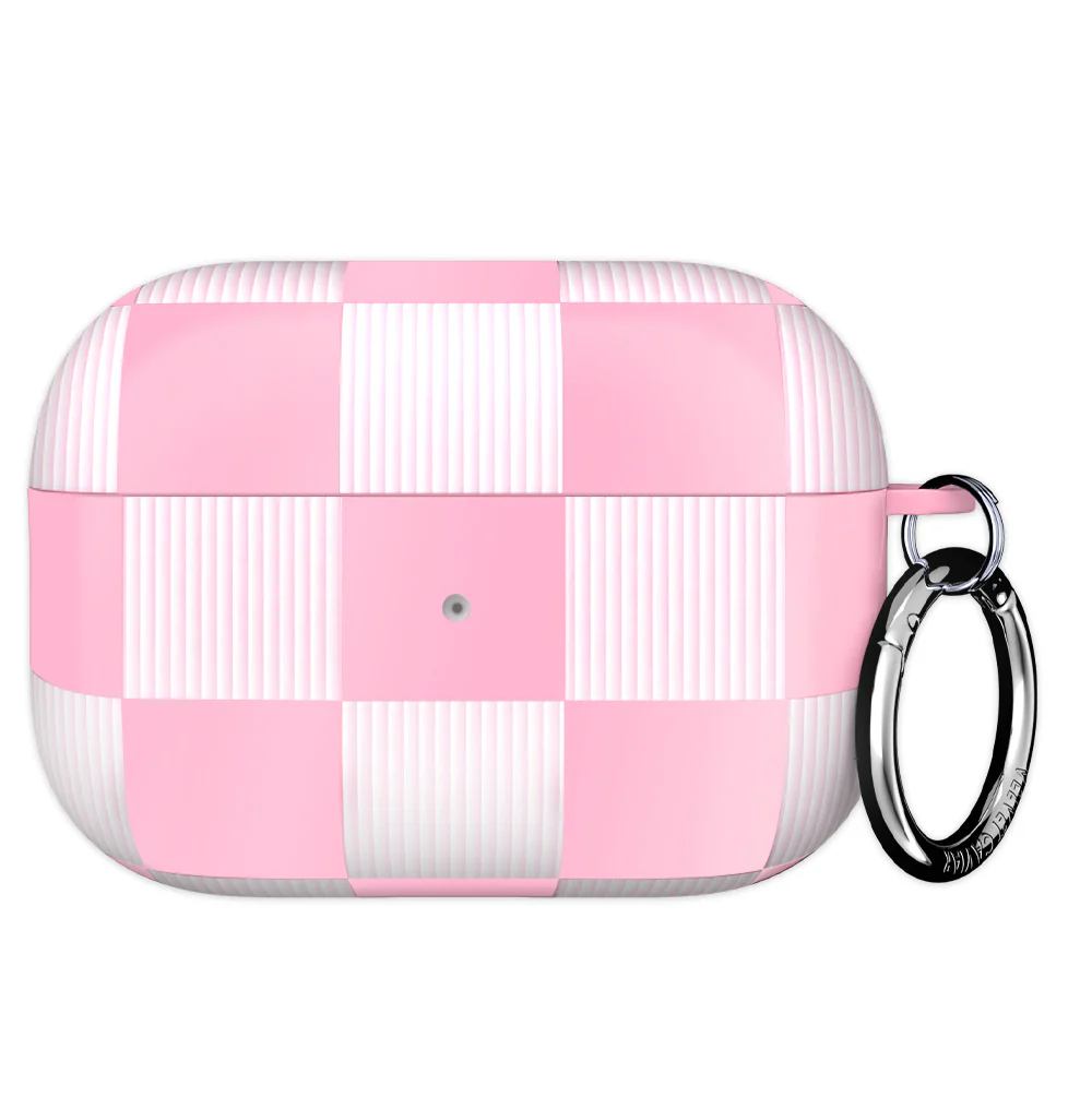Pink Vibe Checkered AirPod Case - Image 11