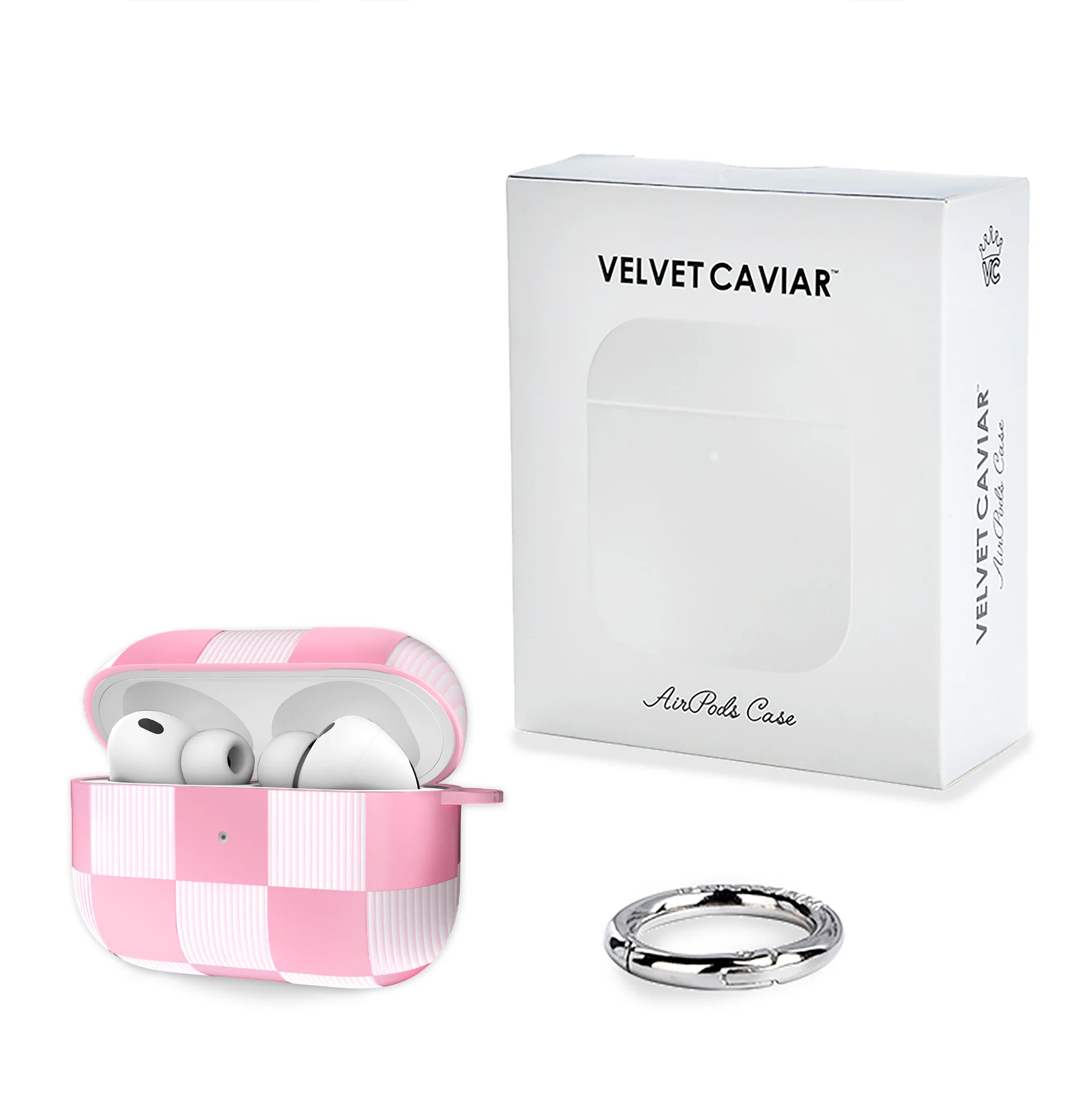 Pink Vibe Checkered AirPod Case - Image 25