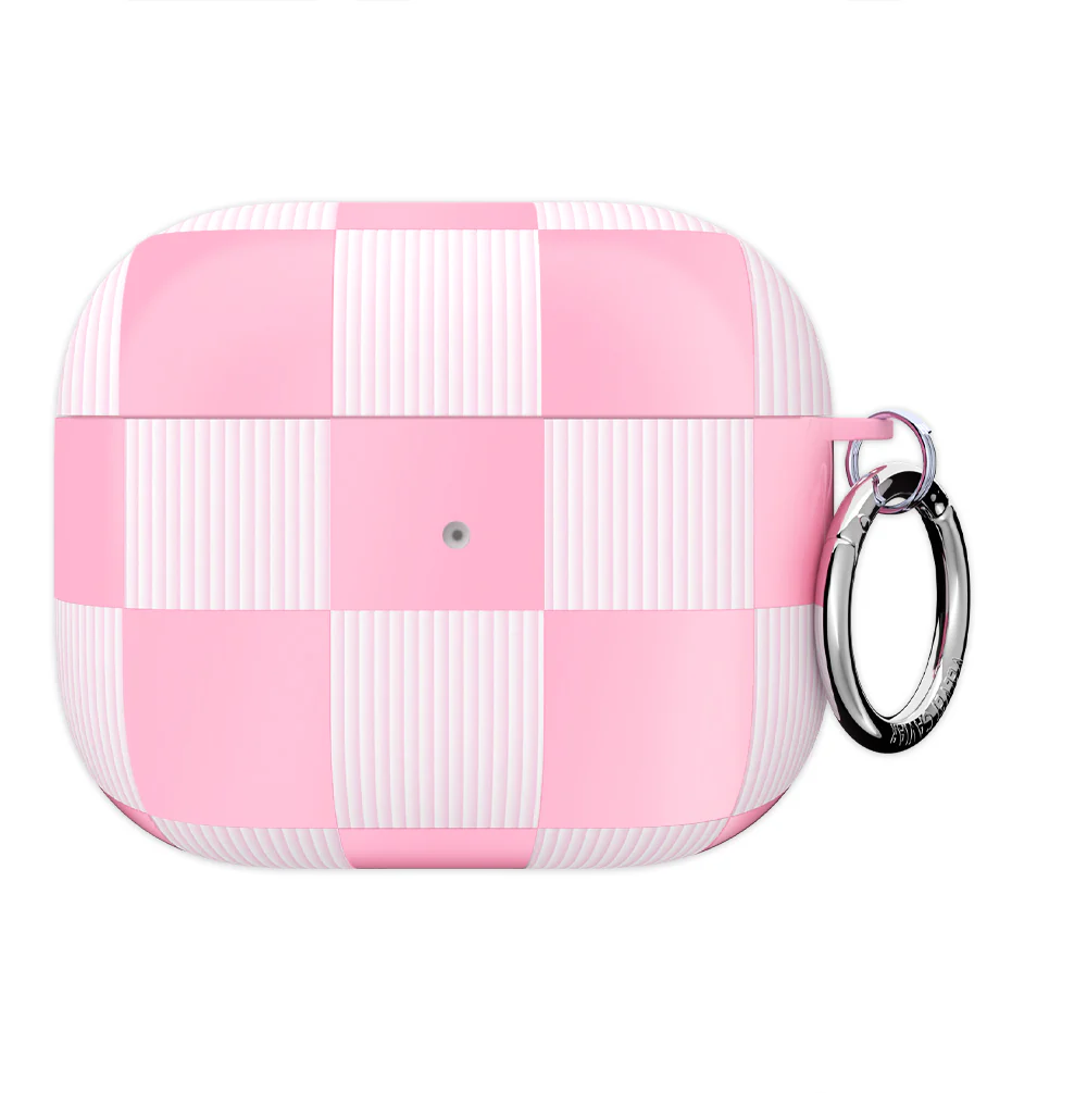 Pink Vibe Checkered AirPod Case - Image 6