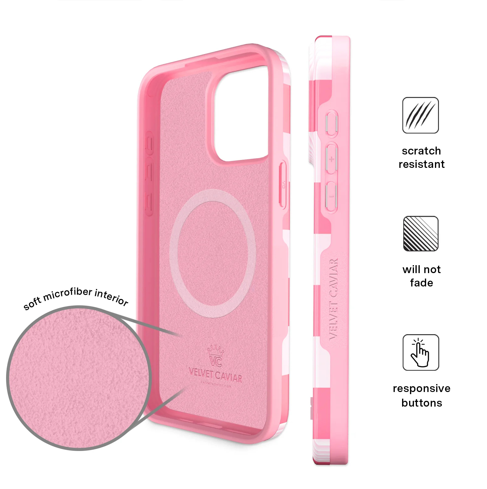 Pink Vibe Checkered iPhone Case - Image 10