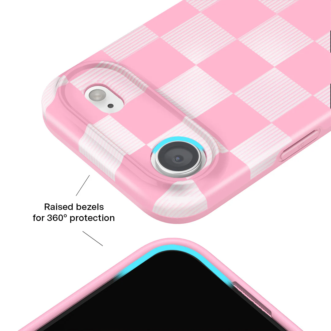 Pink Vibe Checkered iPhone Case - Image 103