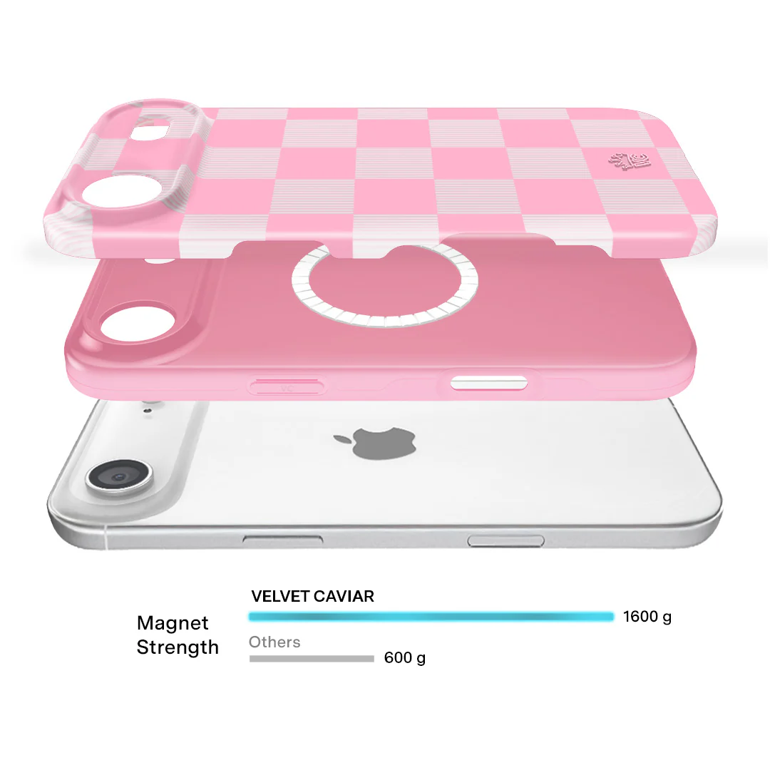 Pink Vibe Checkered iPhone Case - Image 104