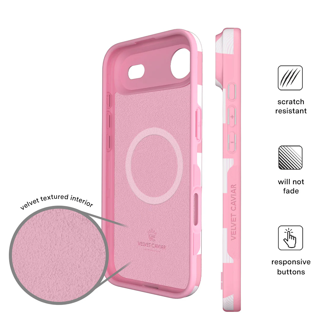 Pink Vibe Checkered iPhone Case - Image 105