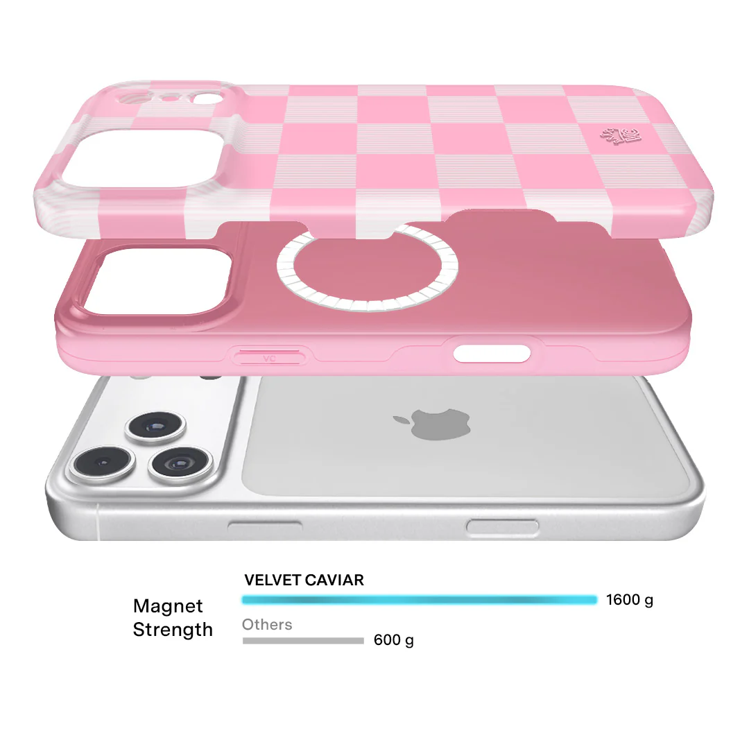 Pink Vibe Checkered iPhone Case - Image 109
